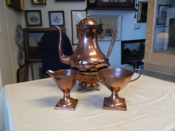 koperen koffieset