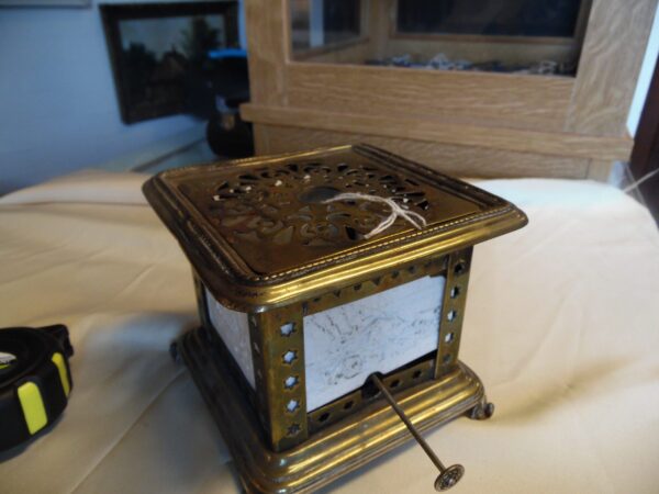 theelichtje met wit glas - Afbeelding 3