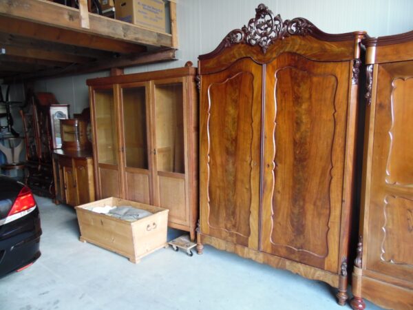 Mahonie kroon-/linnenkast - Afbeelding 2