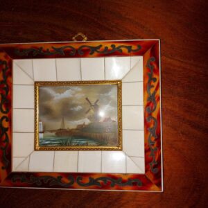 Miniatuurschilderij in een ingelegd frame