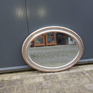 Ovale spiegel  met goud en zilver