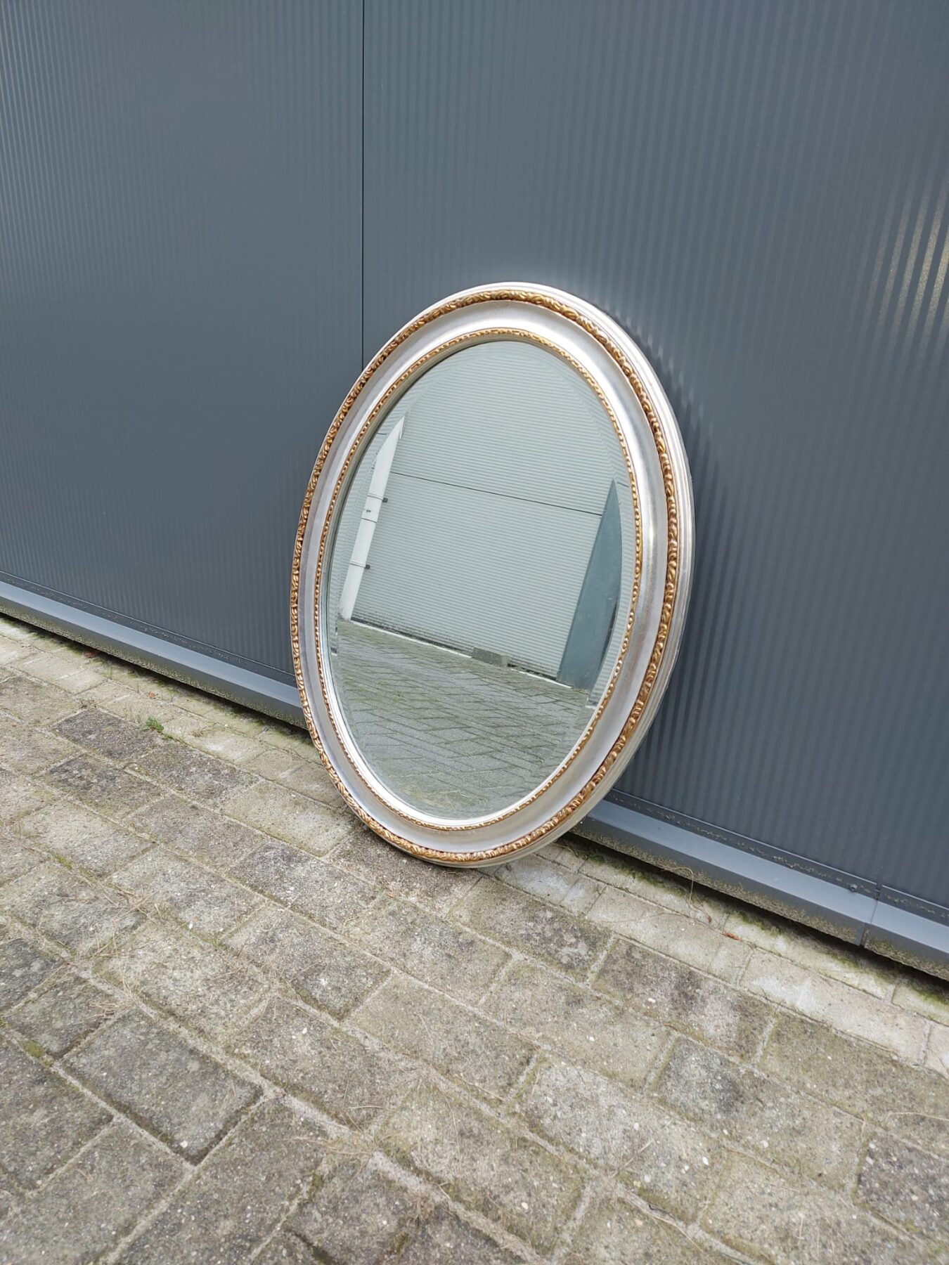 Ovale spiegel met goud en zilver - Afbeelding 2