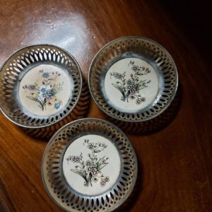 3 decoratieve schaaltjes/onderzetters