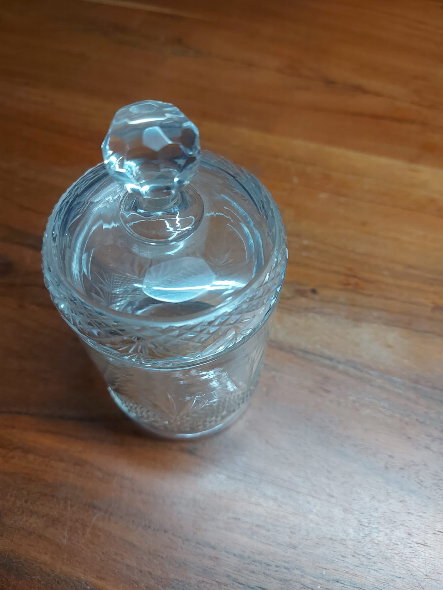 Antiek kristallen potje - Afbeelding 2