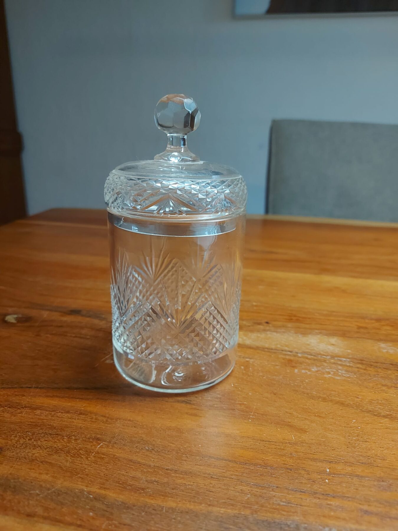 Antiek kristallen potje - Afbeelding 3